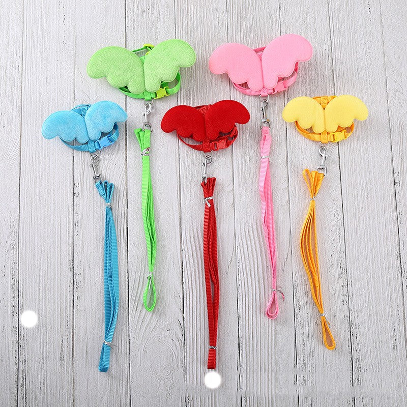 Cute Wing Duck Leash Pet Cat Harness Safety for Puppy Dog Kitten Adjustable Walking Towing Rope Pet Supplies, Small Animals