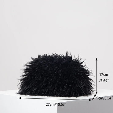 Y2K Plush Clutch Bag, Candy-Colored Women's Clip Bag, Elegant Evening Bag, Women's Dress Party, Wedding Accessory, Cute and Charming Girl's Wallet (Random Pattern)