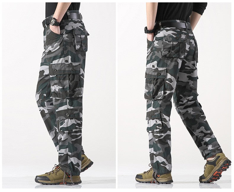 Men's Work Pants 2025 New Camouflage Pants Military Style Pants Multiple Pockets Tactical Pants Outdoor Sports Winter Pants