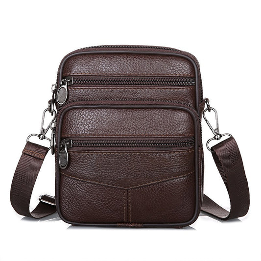 Men's Genuine Leather Crossbody Shoulder Bags High quality Tote Fashion Business Man Messenger Bag Leather Bags fanny pack