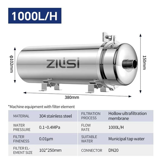 Well water purification for rural tap water, whole-house water purifier, household filter, inlet pipe, water tank, large flow ra
