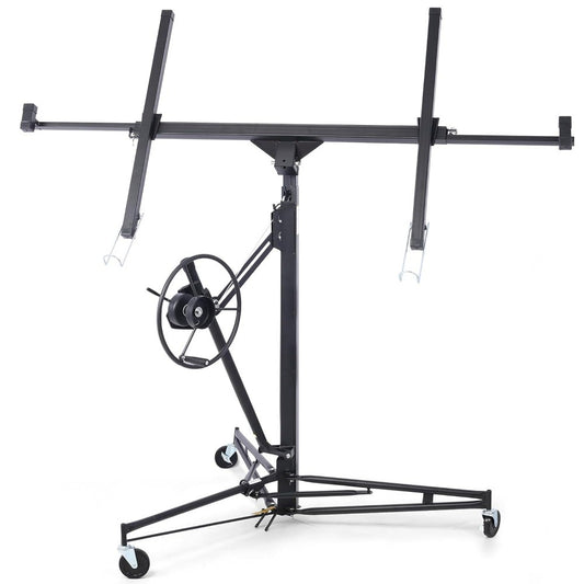 Drywall Lift 11 FT, Sheetrock Lift Drywall Lift for Ceiling, Drywall Panel Hoist 360° Adjustable Foldable, 150 lbs Heavy Duty