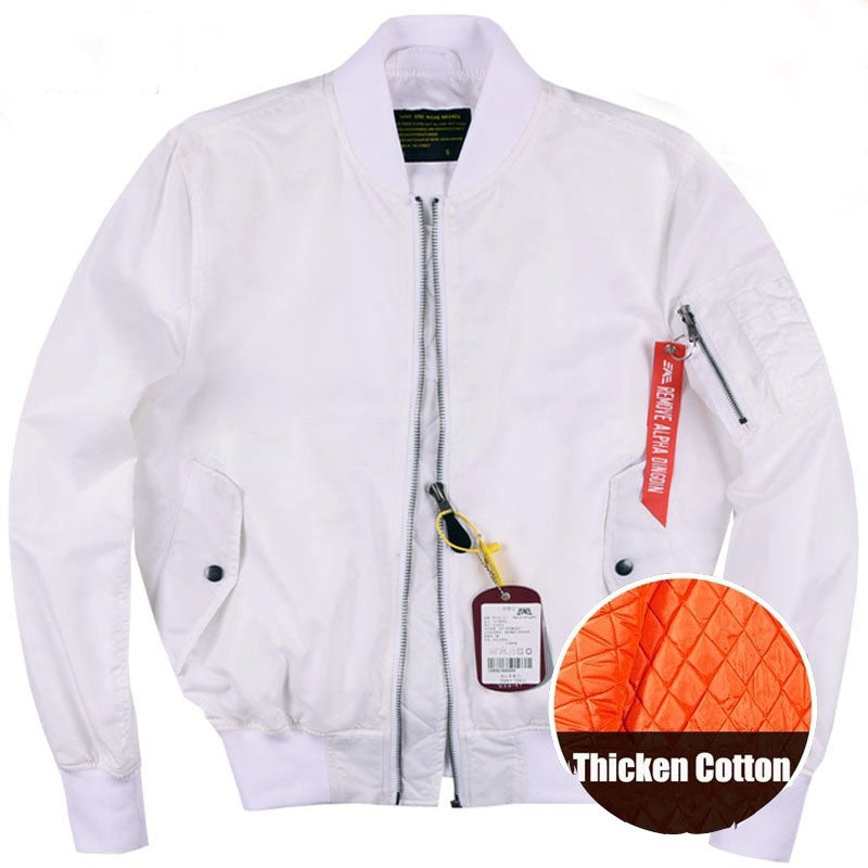 Winter Men's Bomber Jacket Thicken Warm Outerwear Outdoor Baseball Uniform Coat Large Size for Male