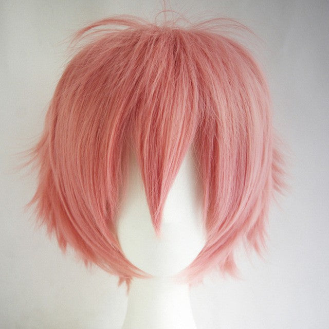 Versatile colored Synthetic wig men's cosplay wigs anime wig set cosplay upturned short hair