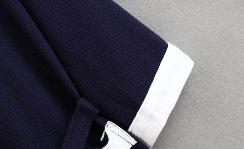 Cotton Waffle Men Kimono Bathrobe Gown Sleepwear Couple Black Robe Nightwear Loose Casual Sauna Yukata Spring Summer Home Wear