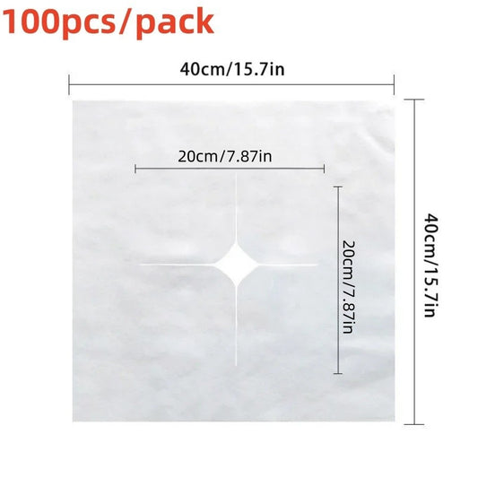 100pcs Disposable Beauty Salon Face Towel with Hole for Face Lying Pillow Massage Bed Hole Cross Lightweight Breathable Face