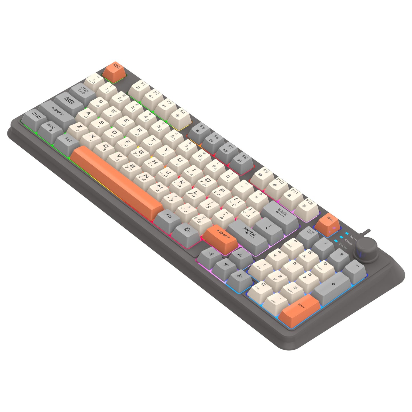 K82 Gaming Gaming Keyboard Glows Wired USB Desktop PC/Notebook Available 19-key punchless knob to adjust volumeK82 Gaming Gaming