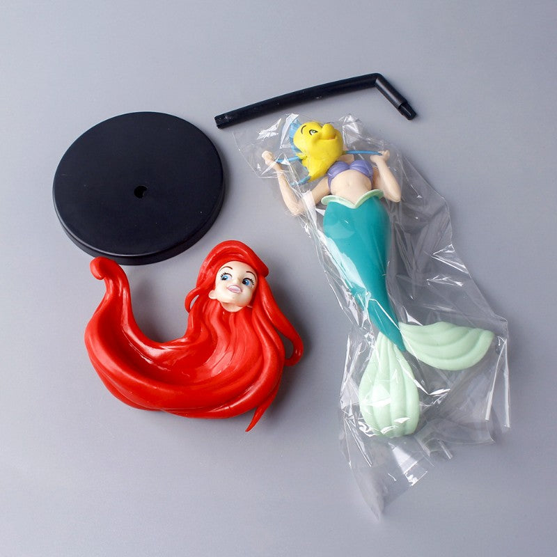 Disney The Little Mermaid Ariel Princess Action Figure Kids Toys Anime Situational Model Dolls Collection Room Car Decoration