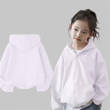 Children tops Zipper style Hoodies Coat Boy black Girls Pink Age 3-12 Kids Sweatshirt festival festival gifts Solid color