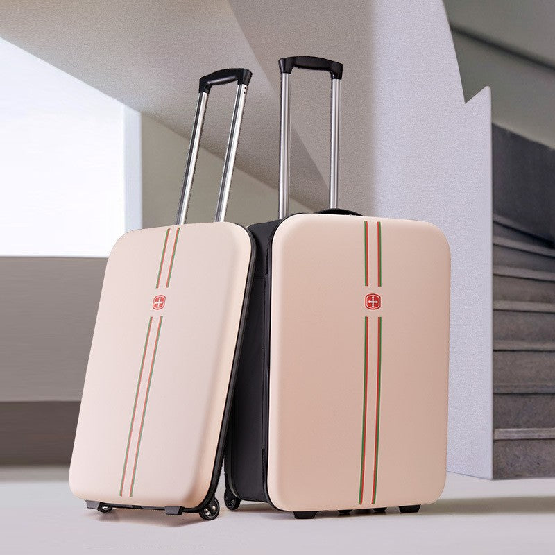 Foldable Upright Luggage Portable Business Travel Suitcase 20/24 Inch - Compact Foldable Carry-On for Easy Storage And Transport