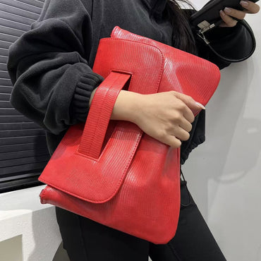 Ladies' fashionable retro snake patterned handbag with high capacity and detachable shoulder strap, single shoulder bag