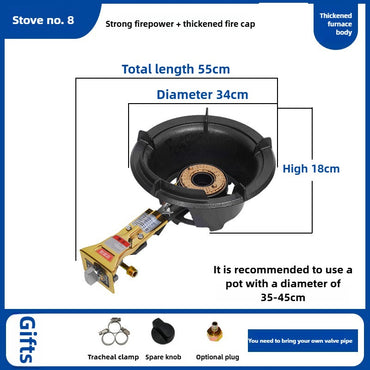 Commercial Restaurant Energy Saving Gas Stove Automatic Flameout Protection Device Gas Range Liquefied Gas Stove Single Cooktop