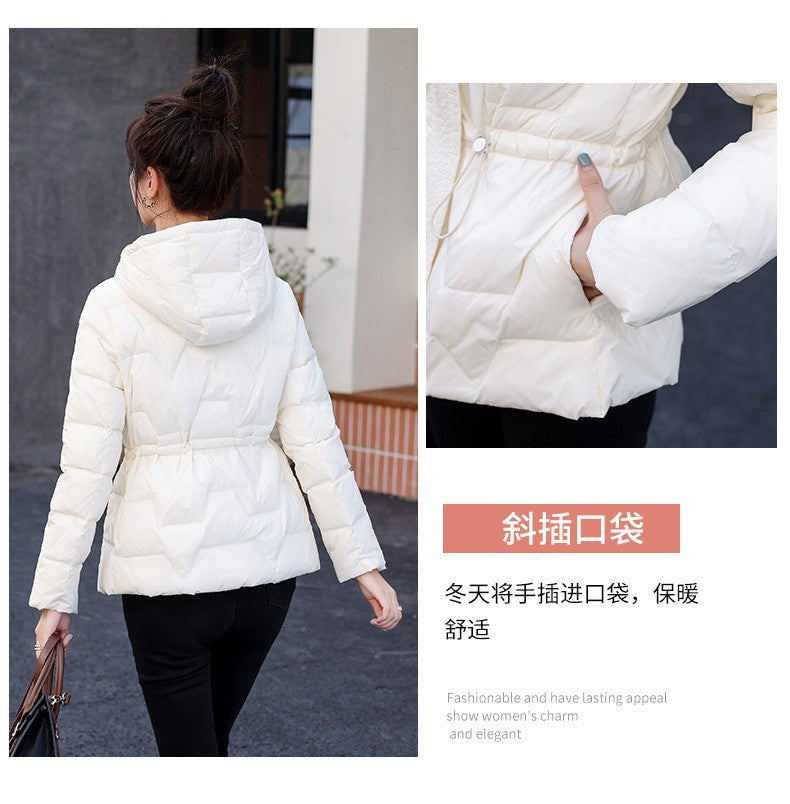 Down For Women, Lightweight Short, 2024 Winter New Collection, Waist Cinching And Warm, Duck Down Slim Fit, Korean Version