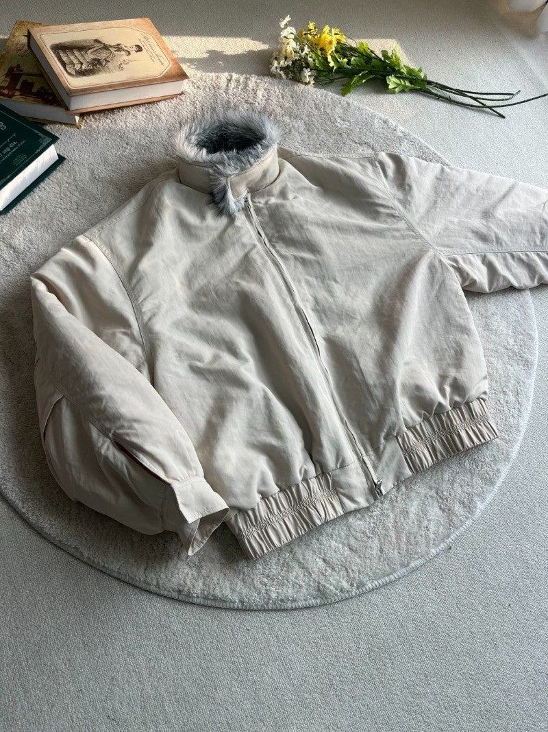 2025 Winter New Fashion Mountain Carving Imitation Wolf Fur Coat Men and Women Y2K Harajuku Hip-hop Pop Bomber Jacket Cleanfit