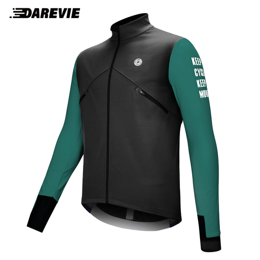 DAREVIE Cycling Men's Jacket WindProof Fleece Pro Cycling Jackets Longsleeve Warm Soft Brushed Pro Breathable Bicycle Clothing