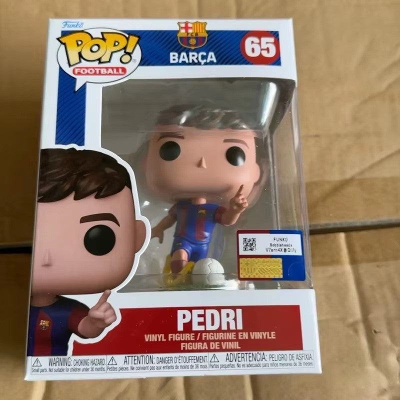 Funko Pop Series Official Genuine Action Doll Model Ter Stegen Raphinha Gavi Pedri Xavi Q Version Vinyl Sculpture Dolls Gift