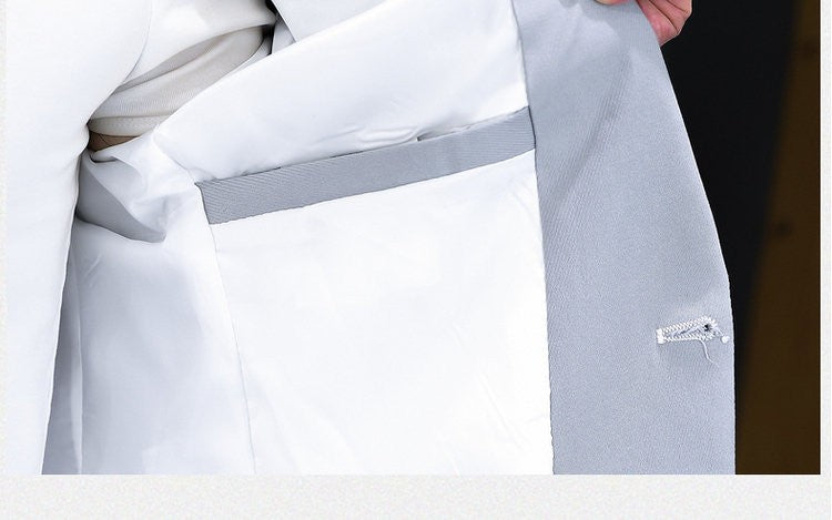 High-quality, fashionable, stylish, versatile and trendy business casual suit men's solid color fitted top