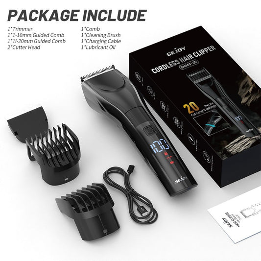 SEJOY Electric Hair Clipper Kit For Men, Adjustable Hair Cut Machine Hair Trimmer Professional Rechargeable Hair Cut Barber