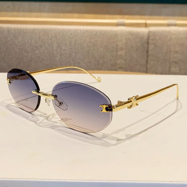 Fashion Rimless Sunglasses Women Trendy Gradient Lens Frameless Square Sun Glasses Female Retro Punk Shades UV400 Eyewear 308336