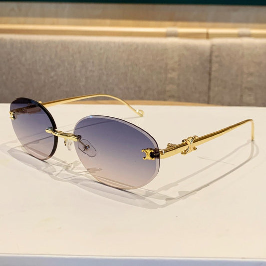 Fashion Rimless Sunglasses Women Trendy Gradient Lens Frameless Square Sun Glasses Female Retro Punk Shades UV400 Eyewear 308336