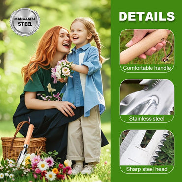 1pc Weed Puller,Garden Crack Weeder,Easily Remover Weed Tool for Yard Hoe Gardening Tools,Stainless Steel,Rake Sharp Tines