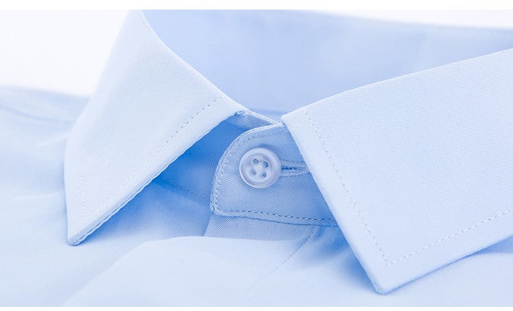 Men's Classic French Cuff Dress Shirt Covered Placket Long Sleeve Tuxedo Male Shirts with Cufflinks No Pocket Office Work White