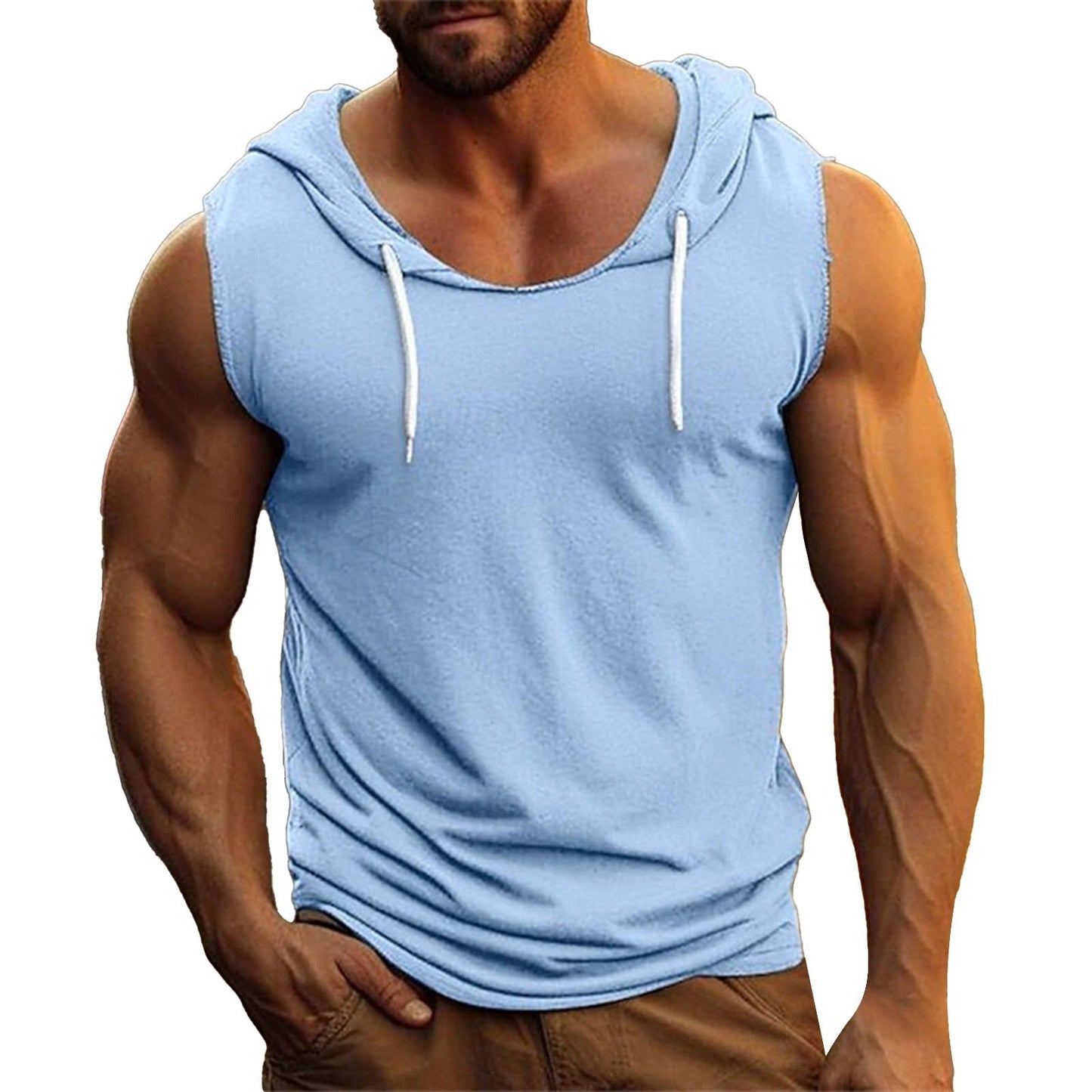 Male Solid Color Sleeveless Loose Fitness Male Summer Loose Undershirt Running men Vest Summer Plus Size Men Clothing Tank Tops