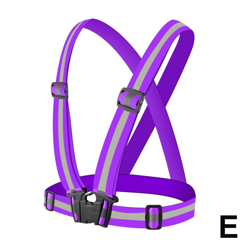 High Visibility Reflective Vest Reflective Straps Night Running Cycling Clothing Vest Adjustable Safety Vest Riding Equipment