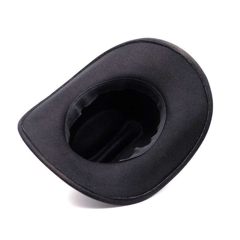 Chapéu de Cowboy Vintage Ocidental para Homens Cavalheiros Senhoras Jazz Cowgirl com Aba Larga de Couro Cloche Igreja Sombrero Hombre Bonés