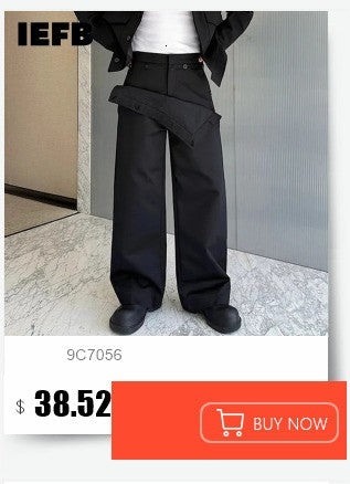 IEFB Men's Wear Spring New Suit Pants Loose Straight Korean Fashion Simple Solid Color Male Casual Trousers Wide Leg 9A6959