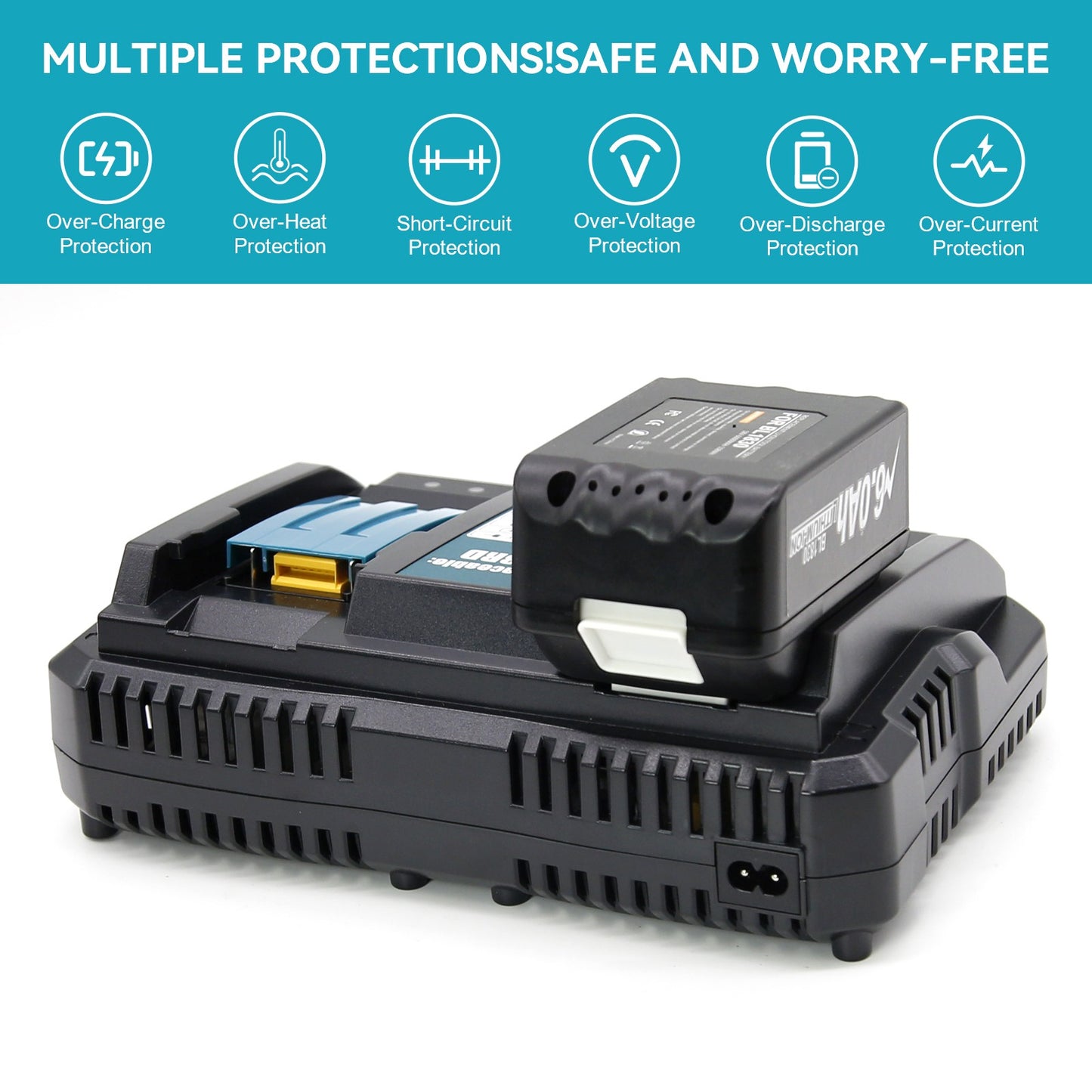 Para Carregador Duplo Makita 18V 6A Plugue UK EU AU US Substituição Para Bateria de Lítio Makita 18V Para Carregador Makita DC18RC DC18RD