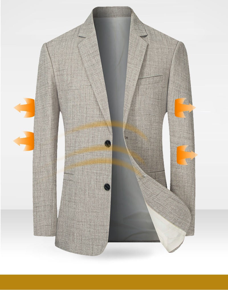 2025 New Men Suit Jacket Thin Blazers Spring Autumn Solid Business Casual Suit Jacket Men Clothing Blazer Hombre Coats