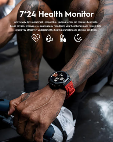 T-Rex 3 Ultra Smartwatch GPS Banda Dupla Integrado 5ATM Impermeável AMOLED 48mm Bússola 170+ Esportes Relógio Inteligente Durável Militar 2025