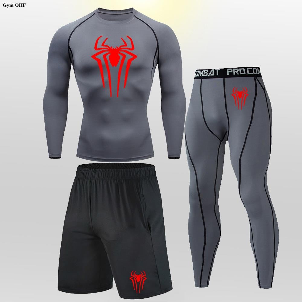 Thermal Man Underwear Set Spi/Der Compression T Shirt Leggings Yoga Sets Fitness