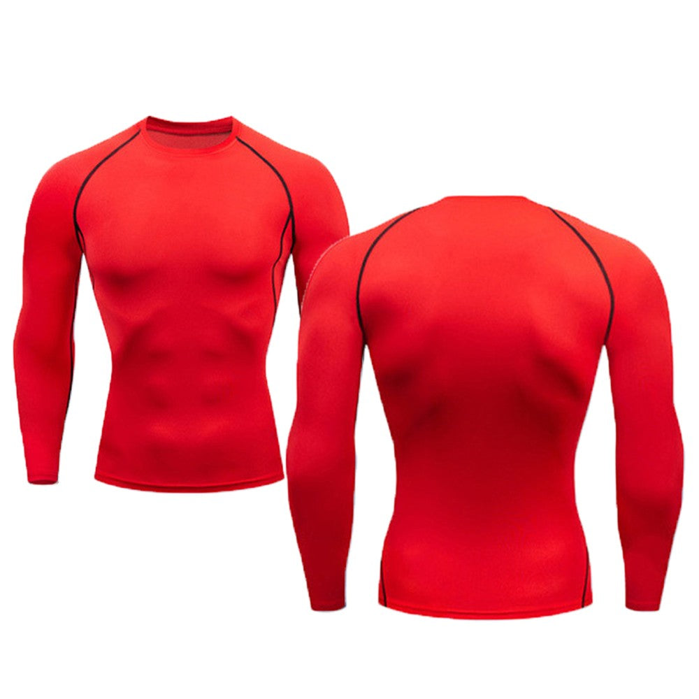 Thermal Man Underwear Set Soild Color Compression T Shirt Leggings Yoga Sets Fitness Sports Suits Men Clothing Gym Running Kit