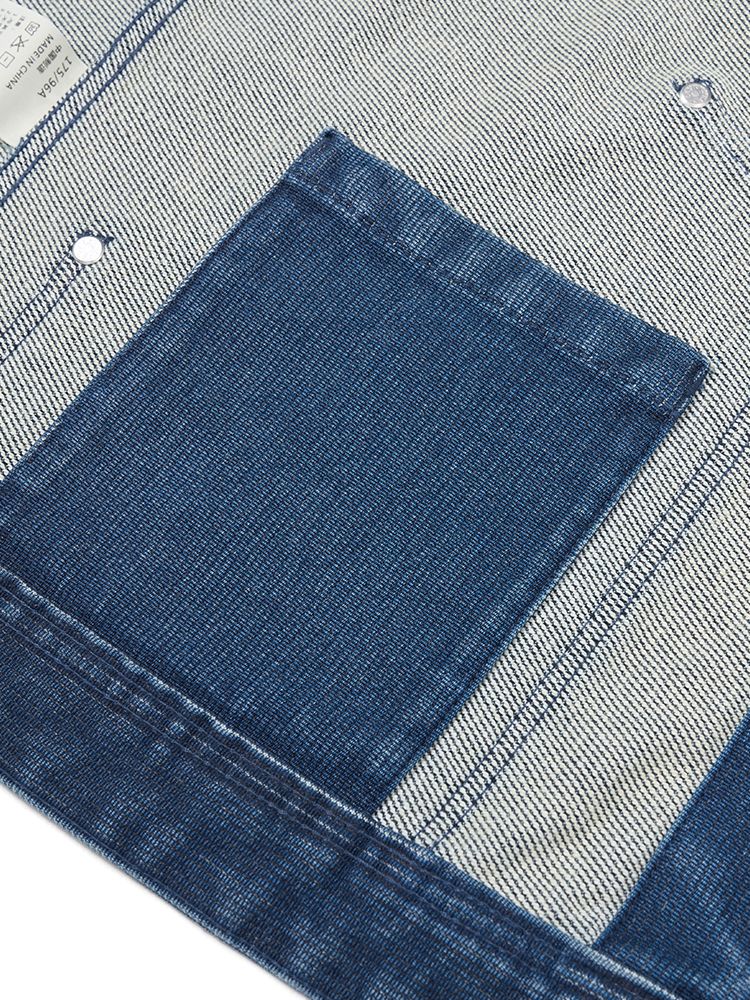 SIMWOOD High Standard 2025 Autumn New Oversize 12oz 100% Cotton Washed Indigo Blue Denim Jackets Fashion Cargo Jackets