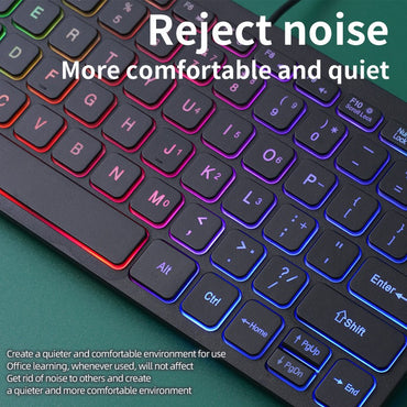 APAYADO K1000 Wired Mini Keyboard - Compact Portable Design, Plug-and-Play, Ideal for Laptops/Computers, Spill-Resistant