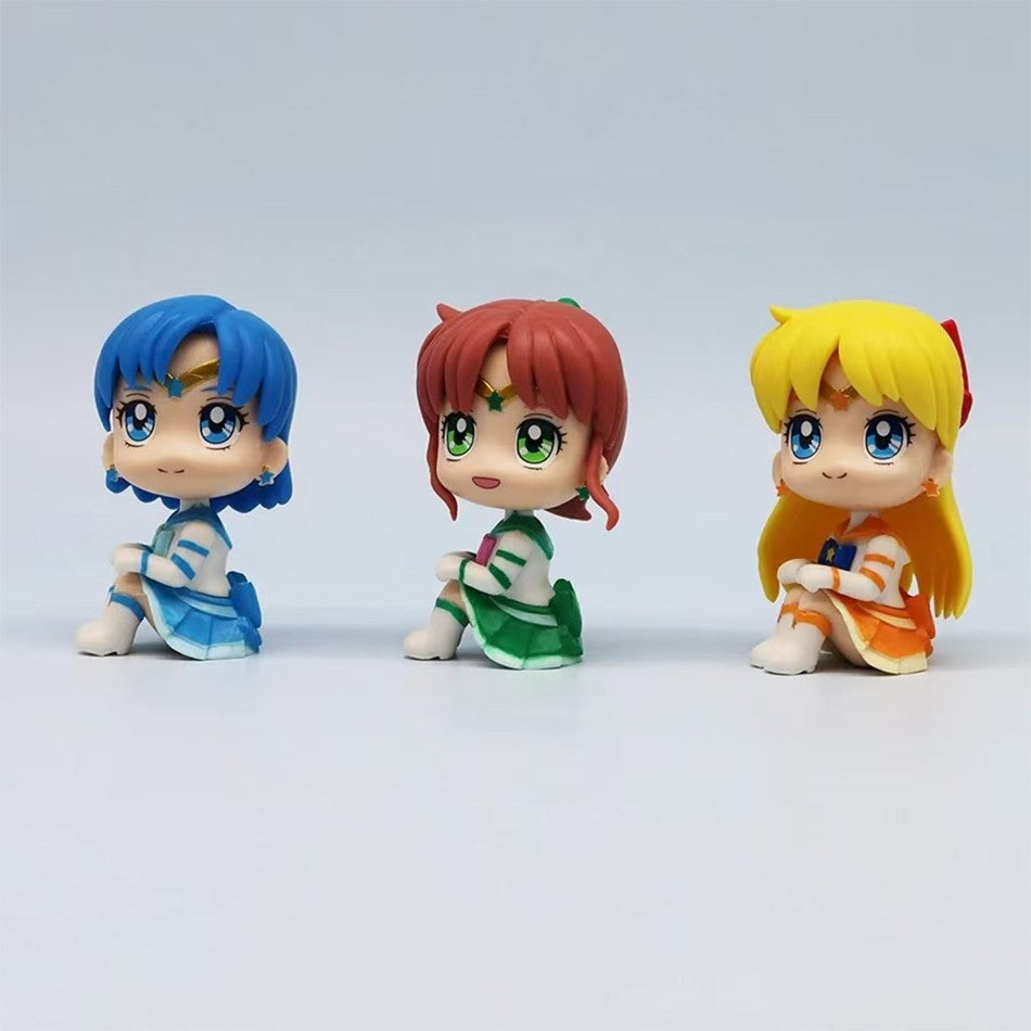 7cm Boneco de Anime de Sailor Moon Tsukino Usagi/Chibiusa/Kino Makoto Boneco de Ação Sailor Mars Júpiter Mercúrio Vênus Brinquedo Infantil
