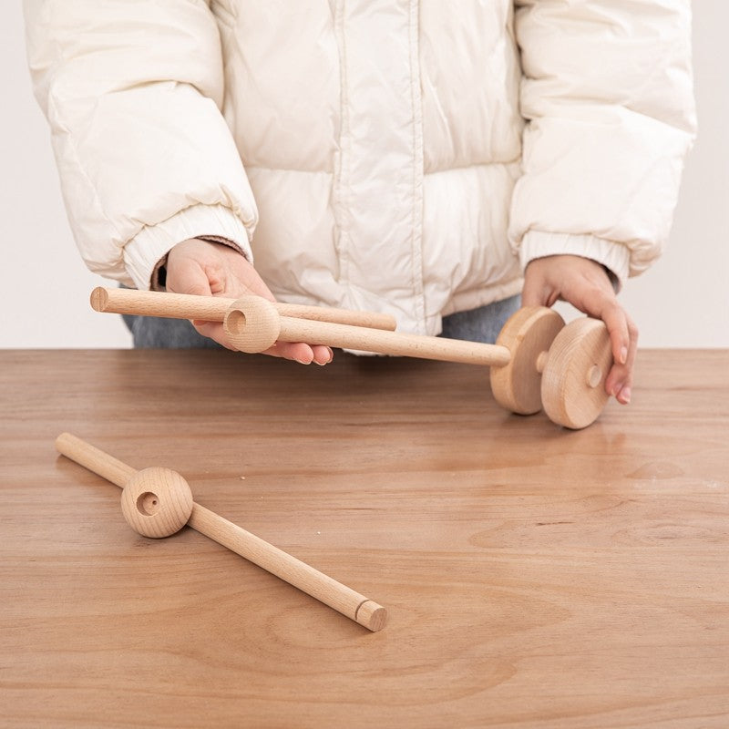 7Pcs Assembly Rattles Bracket Set Infant Crib Mobile Bed Bell Bracket Protection Newborn Baby Toys Wooden Bed Bell Accessories