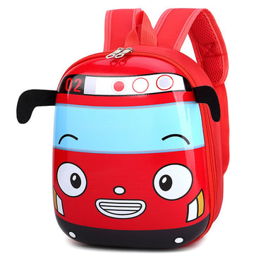 3D Cartoon Bus Kindergarten Kids School Bag Toddler Girls Boys Backpack Knapsack