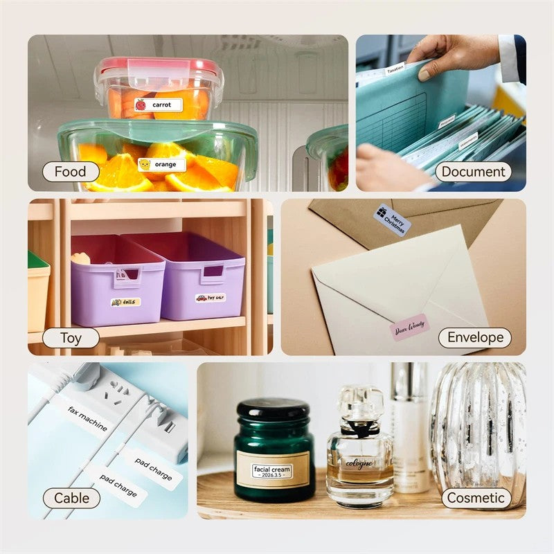 NIIMBOT D110 Upgraded Version Thermal Label Printer Mini Portable Smart Label Maker With Tape for Office Home Kitchen School