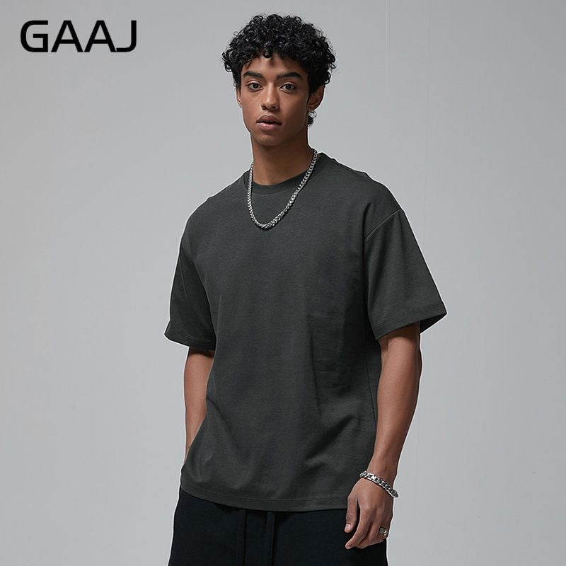 100 Heavy Weight Cotton T shirt For Men Women Short Sleeve Plain Tops Solid Oversized Tee Shirts Quality Clothing 8.8oz 250gsm