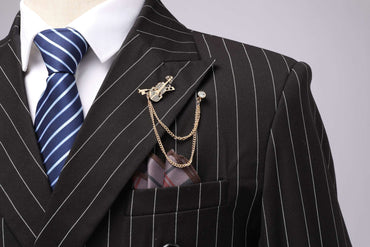 Men's Double-Breasted Suit, Classic Formal Business Wear