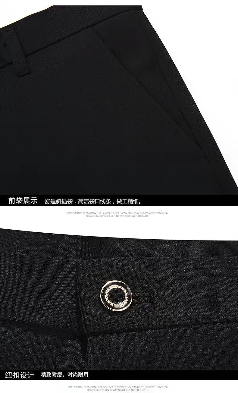 Men Summer Suit Pants Casual Pants Business Fashion Classic Solid Color Stretch Straigh Thin Cotton Trousers Plus Size A177