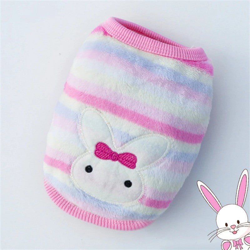 Roupa De Gato De Lã Desenho Animado Outono Inverno Casaco Quente Jaqueta Para Cães De Estimação Cachorro Gatos Suéter Roupas Macias Fantasias De Gatinhos Produtos