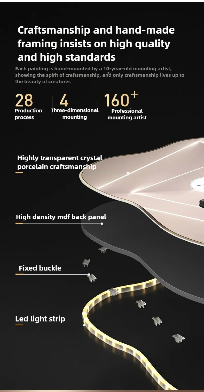 20in LED Light Wall Clock Dining Room Living Moon The Earth Modelling Silent Movement Bedroom Clock Wall Decoration Home Gifts