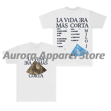 Milo J La Vida Era Mas Corta Merch T-Shirts Streetwear Tee Cosplay Women Men Crewneck Short Sleeve