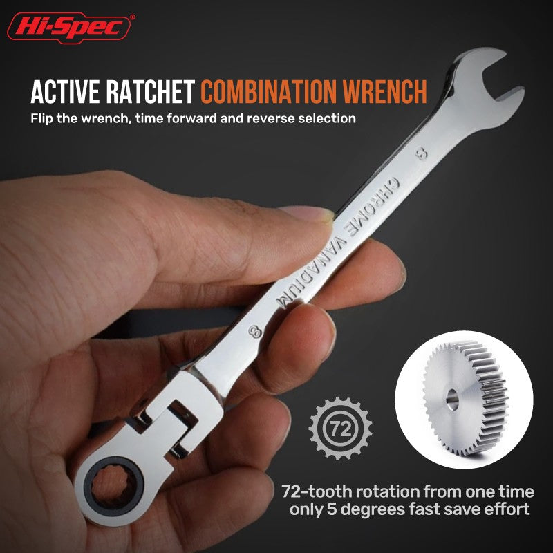 Jogo de Chave Soquete com Catraca de Torque Ajustável Hi-Spec Jogo de Chave Universal para Reparos de Bicicletas e Motocicletas Kit de Ferramentas Mecânicas