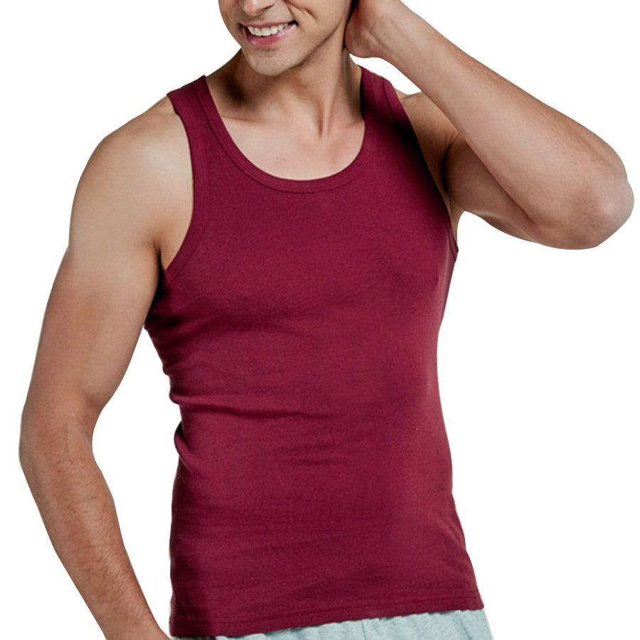 Tank Tops Men 2025 Summer 100% Cotton Cool Fitness Vest Sleeveless Tops Gym Slim Colorful Casual Undershirt Male 7 Colors 1PCS