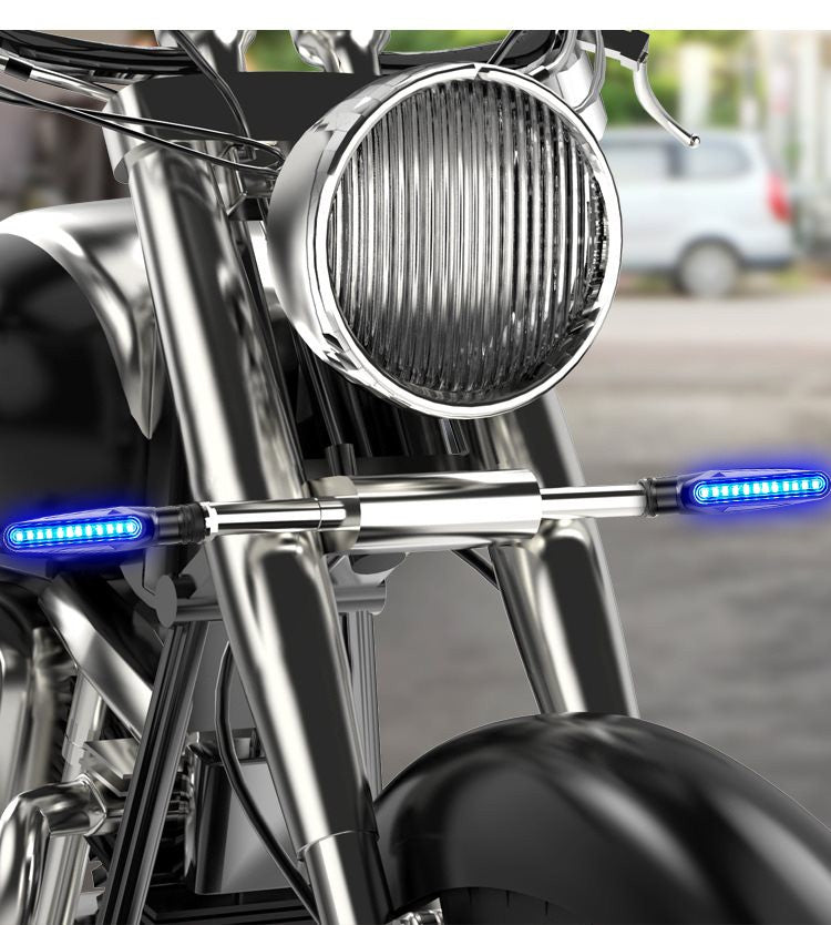 2PCS Sinais de Direção LED para Motocicleta Luz 12 SMD Pisca Traseiro Fluxo de Água Pisca-Pisca IP68 Flexível Luzes Piscantes para Motocicleta